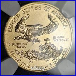 2009 $5 1/10oz Gold American Eagle MS70 NGC Early Releases Blue Label