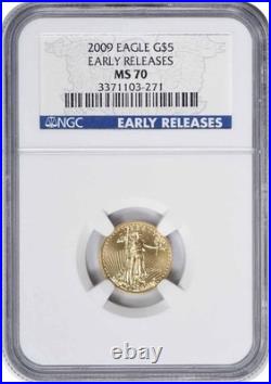 2009 $5 American Gold Eagle MS70 Early Releases NGC