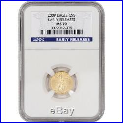 2009 American Gold Eagle (1/10 oz) $5 NGC MS70 Early Releases