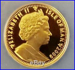 2009 Gold Isle Of Man Angel Vs Dragon Set Pf70 Ngc 2 Proof 1/4 Oz. 9999 Coins