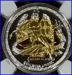2009 Isle Of Man 1/4A Bi-Metallic Gold and Silver NGC PF 69