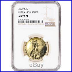 2009 US Gold $20 Ultra High Relief Double Eagle NGC MS70 PL