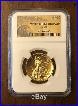 2009 Ultra High Relief Double Eagle Gold Coin MS70