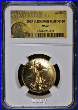 2009 Ultra High Relief Gold $20 NGC MS69