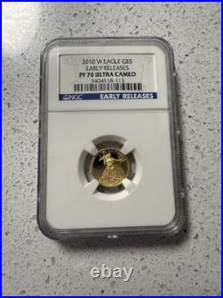 2010 1/10oz W Gold Eagle Early Release PR70 Ultra Cameo