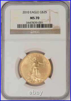 2010 $25 American Gold Eagle MS70 NGC 949318-1 2010 $25 American Gold Eagle MS70 NGC 949318-1