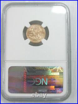 2010 $5 Gold Eagle 1/10th Oz. NGC MS70 Early Releases 25th Label Q2D4