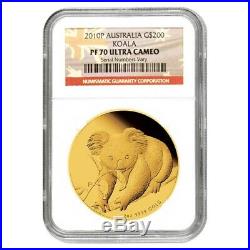 2010 P 2 oz Proof Gold Koala Australia Perth Mint NGC PF 70 UCAM