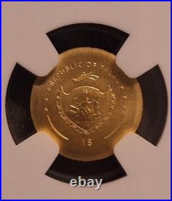 2010 Palau G$1 Romulus Remus Restrike NGC MS 70 Gold Coin