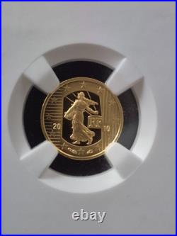 2010 Pf69 Ultra Cameo. 999 Gold France G5e The Sower