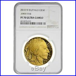 2010 W 1 oz $50 Proof Gold American Buffalo NGC PF 70 UCAM