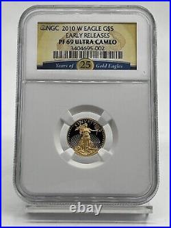 2010-W $5 American Gold Eagle 1/10 Oz Gold NGC PF69 UCAM