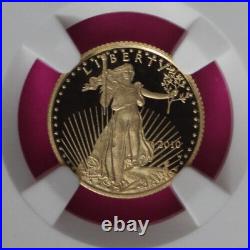 2010 W PF 70 Gold $5 1/10 Ounce 999 American Eagle NGC Certified Graded Slab 475