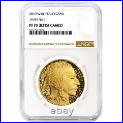 2010-W Proof $50 American Gold Buffalo 1 oz NGC PF70UC Brown Label