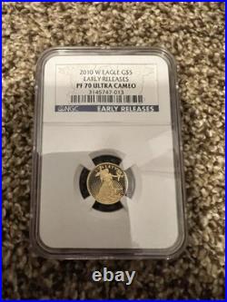 2010 W Proof American Gold Eagle $5 1/10th Oz NGC PF70 UCAM Early Releases 2010 W Proof American Gold Eagle $5 1/10th Oz NGC PF70 UCAM Early Releases