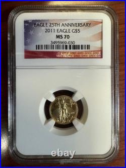 2011 $5 Gold Eagle? NGC MS70 25th Anniversary
