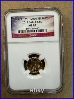 2011 $5 Gold Eagle? NGC MS70 25th Anniversary
