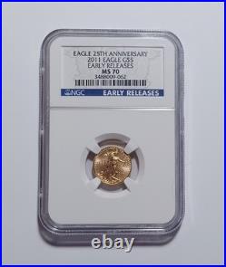 2011 $5 Gold Eagle? NGC MS70 25th Anniversary Early Releases