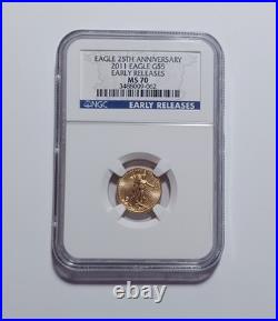 2011 $5 Gold Eagle? NGC MS70 25th Anniversary Early Releases