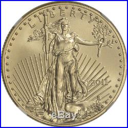 2011 American Gold Eagle (1/2 oz) $25 NGC MS70