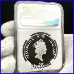 2011 NIUE S$2 The Evangelists St Mark Gold Gilt NGC Color PF70UC 1 of 1 Spotless