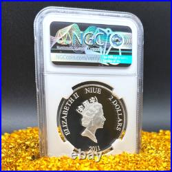 2011 NIUE S$2 The Evangelists St Mark Gold Gilt NGC Color PF70UC 1 of 1 Spotless
