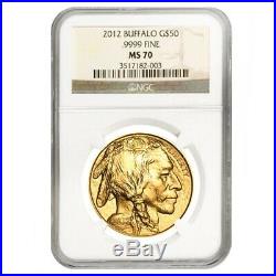 2012 1 oz $50 Gold American Buffalo NGC MS 70