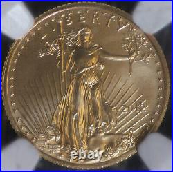2012 $5 1/10 Oz GOLD American Eagle NGC MS70 First Releases