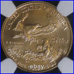 2012 $5 1/10 Oz GOLD American Eagle NGC MS70 First Releases
