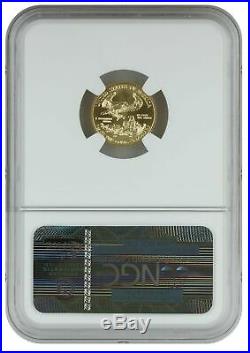 2012 $5 1/10oz Gold American Eagle MS70 NGC Early Release Blue