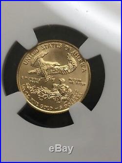 2012 $5 American Gold Eagle 1/10 oz NGC MS-70 First Release Eagle Label