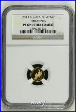 2013 1/20 oz Gold Britannia coin NGC PF69 Ultra Cameo Great Britain