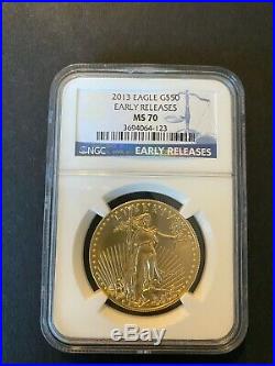2013 1 oz Gold American Eagle MS-70 NGC Early Release