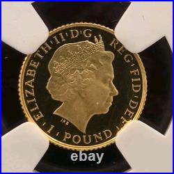2013 British 1 Pound Gold Britannia. NGC PR69.05 AGW