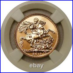 2013 I India 1 Sovereign. 2354 oz Gold NGC MS69 Gem Uncirculated Coin