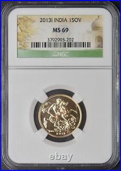 2013 I India Gold 1 Sovereign NGC MS69? COINGIANTS