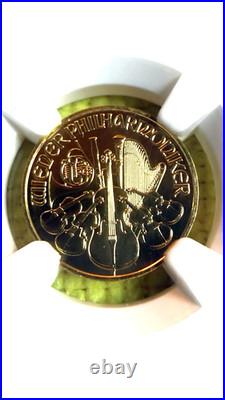 2013 NGC69 1/10 oz Austrian Philharmonic. 9999 Pure Gold Coin (BU)
