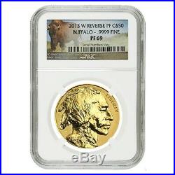 2013 W 1 oz $50 Reverse Proof Gold American Buffalo NGC PF 69