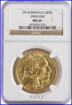 2014 $50 1oz Gold American Buffalo MS69 NGC Brown Label
