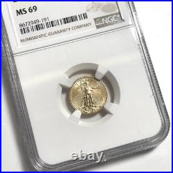 2014 $5 Gold American Eagle NGC MS69 1/10 OZ. 999 Fine Gold