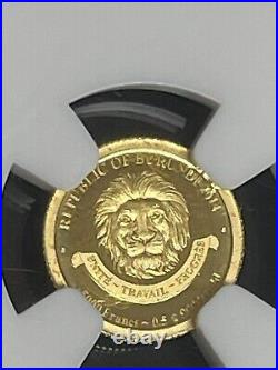 2014 Burundi G5000F JFK Kennedy First Day Issue PF70? ULTRA CAMEO Gold Coin