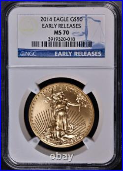 2014 Gold American Eagle $50 NGC MS70 Early Release