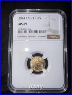 2014 Gold Eagle 1/10oz G$5 NGC MS 69