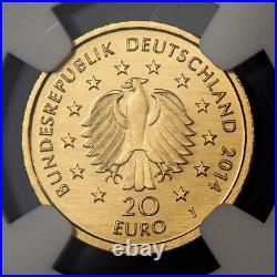 2014-J Germany 20 Euros Gold Coin Forest Chestnut. 125 AGW NGC MS 70 G3897 2014-J Germany 20 Euros Gold Coin Forest Chestnut. 125 AGW NGC MS 70 G3897