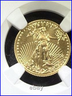 2014 NGC MS-70 American Eagle G$5 Five Dollars 1/10 OZ-T Gold Coin Uncirculated