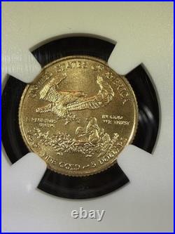 2014 NGC MS-70 American Eagle G$5 Five Dollars 1/10 OZ-T Gold Coin Uncirculated