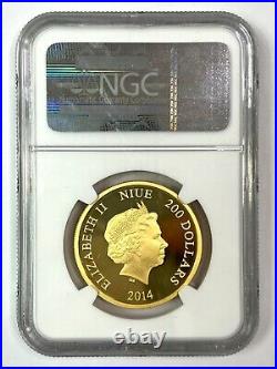 2014 Niue Disney Characters PLUTO 1oz. 999 Gold Coin G$200- NGC PF70 ULTRA CAMEO