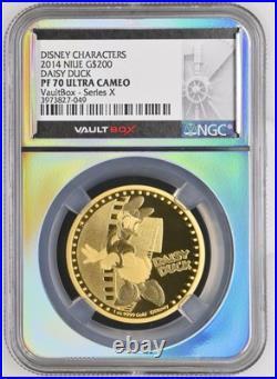2014 Niue Disney G$200 Gold 1 oz- Daisy Duck PF 70 ULTRA CAMEO VaultBox 2014 Niue Disney G$200 Gold 1 oz- Daisy Duck PF 70 ULTRA CAMEO VaultBox
