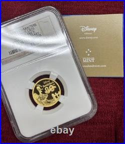 2014 Niue Gold $25 Disney Donald Duck 80th Anniversary NGC PF70