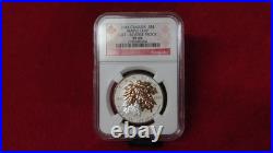 2014 Reverse Proof $4 Silver Maple Leaf Incused Gold Gilt Canada PF69 NGC